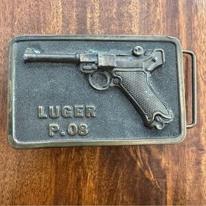 Luger P.08 Antique Brass Belt Buckle